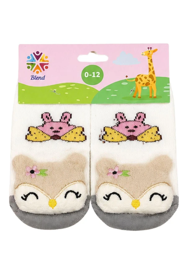 Dukali - Kit 3 Sapatinho Meia Bebe Feminino Multicores