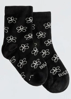 Bugbee - Meia Infantil Estampada Multicolorido - BUGBEE