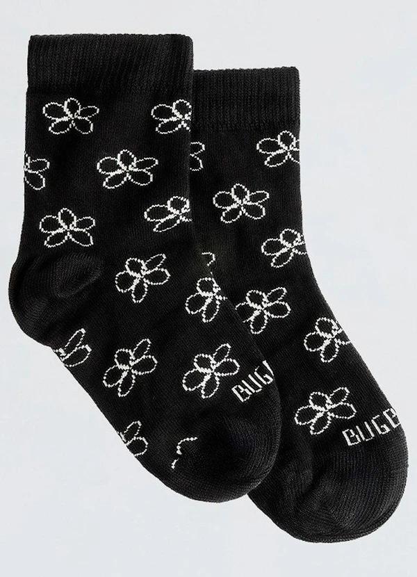 Bugbee - Meia Infantil Estampada Multicolorido