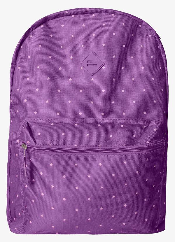 Rovitex - Mochila Estampada Padrao de Estrelas Roxo