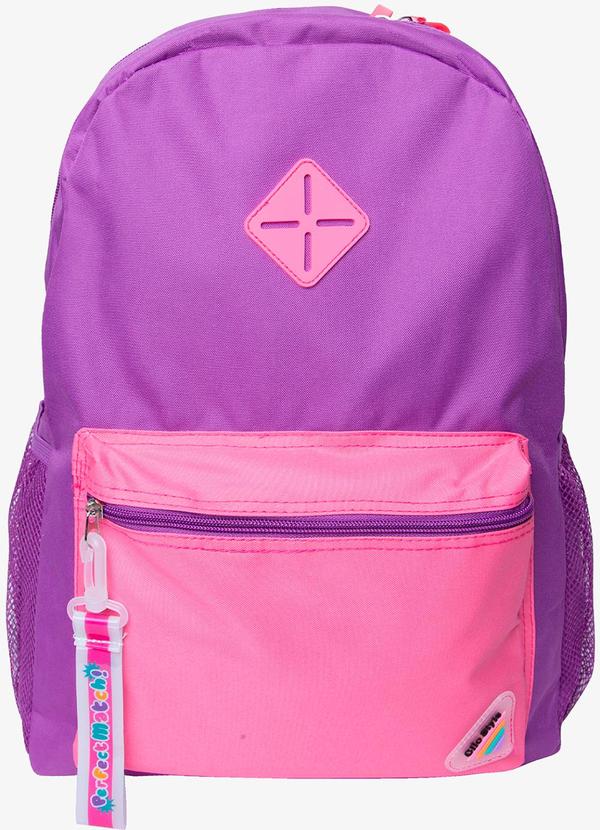 Rovitex - Mochila Feminina com Chaveiro de Pvc Clio Roxo