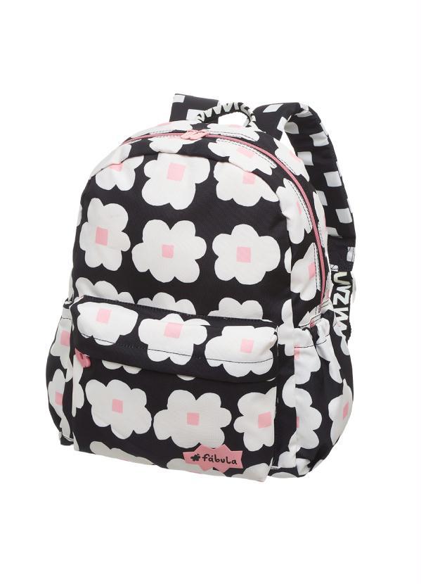 Zumzum - Mochila Infantil Floral Loli Preta