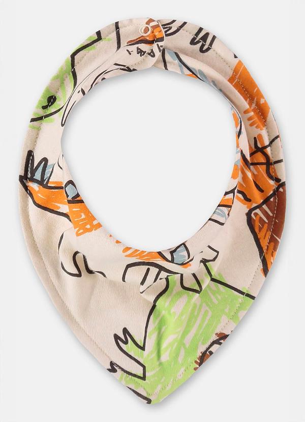 Up Baby - Babador Bandana Menino Bege