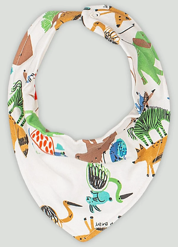 Up Baby - Babador Bandana para Bebê Menino Up Baby Branco