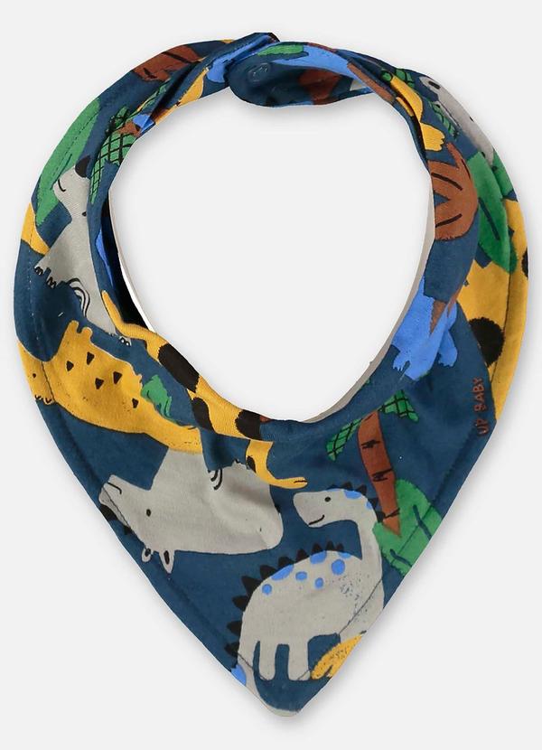 Up Baby - Babador Dupla Face Bebê em Suedine Azul