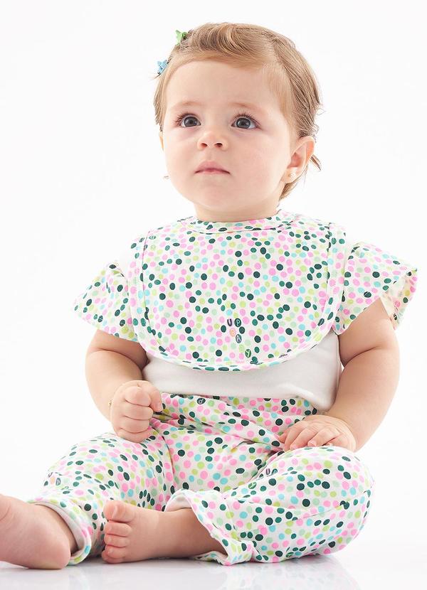 Up Baby - Babador para Bebê Menina Branco