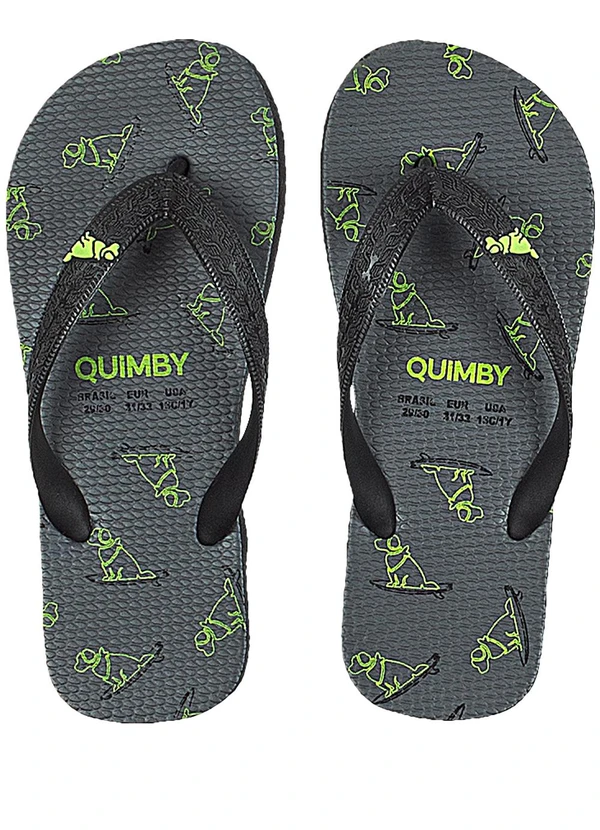 Quimby - Chinelo Infantil de Cachorros Cinza