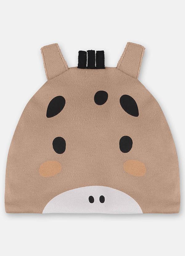 Up Baby - Gorro em Suedine para Bebê Marrom