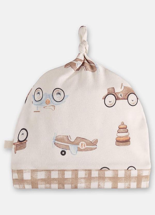 Up Baby - Gorro Unissex para Bebê Bege 2