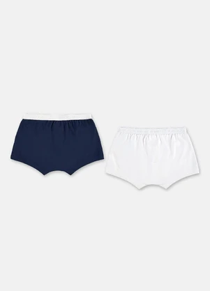 Up Baby - Kit 2 Cuecas Infantil em Cotton Branco - UP BABY
