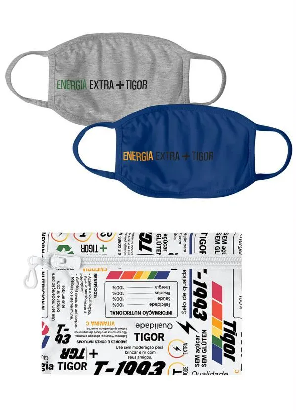 Tigor T Tigre - Kit Máscara com Necessaire Branco Menino