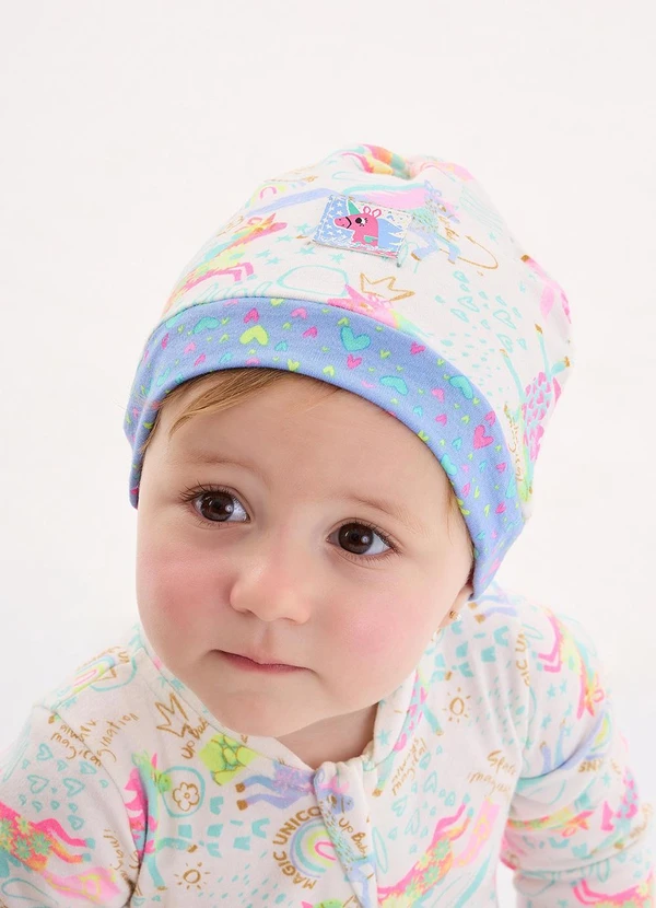 Up Baby - Touca Comfy Unissex para Bebê Off White