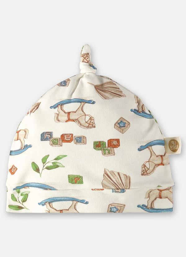 Up Baby - Touca Comfy Unissex para Bebê Off White