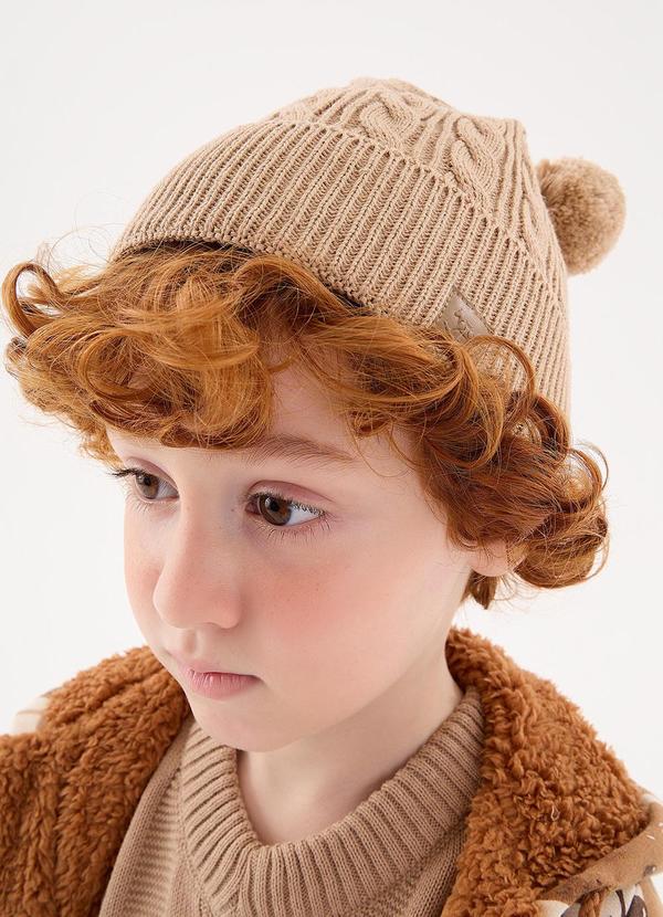 Up Baby - Touca em Tricô Infantil Menino Off White