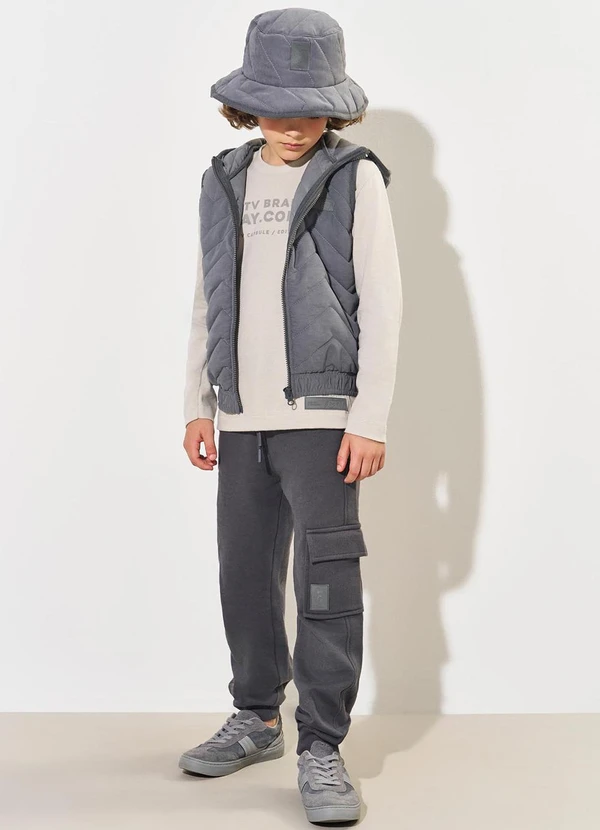 Catavento - Bucket em Matelassê Cinza 3