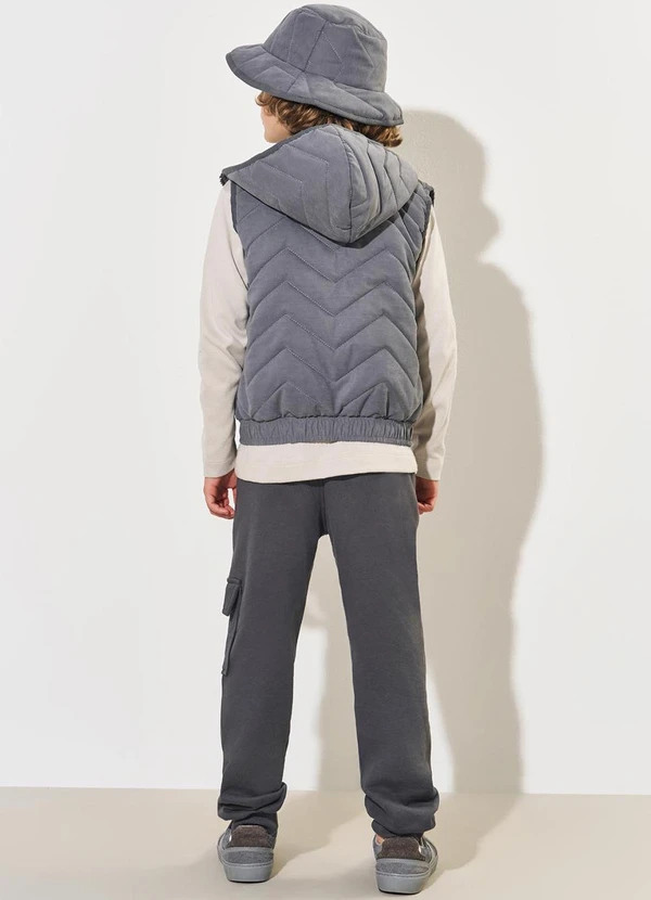 Catavento - Bucket em Matelassê Cinza 4