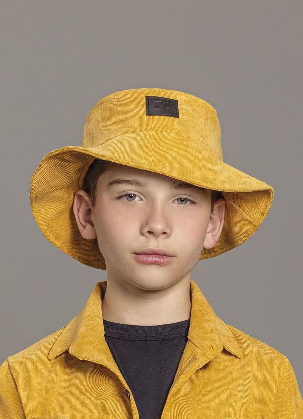 Ioluig - Bucket Menino Veludo Cotelê Amarelo