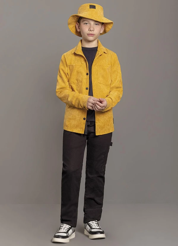 Ioluig - Bucket Menino Veludo Cotelê Amarelo 2