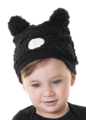 Marlan - Touca Bebê Unissex Pelo Carneirinho Baby Preto - MARLAN
