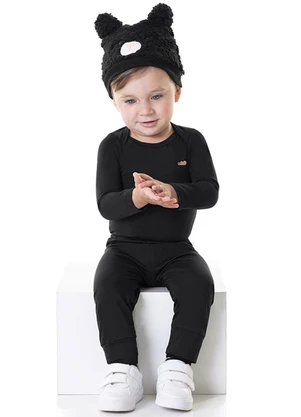 Marlan - Touca Bebê Unissex Pelo Carneirinho Baby Preto - MARLAN