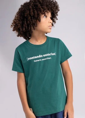 Bugbee - Camiseta Infantil Meia Malha Verde - BUGBEE