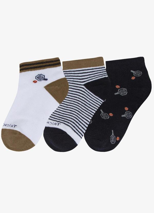 Trick Nick - Kit 3 pares de Meia Cano Curto Azul 4