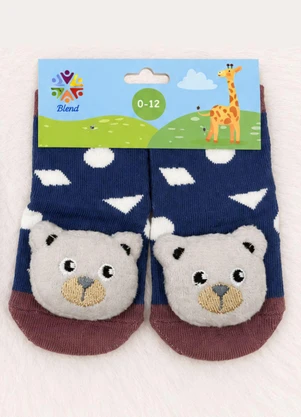 Dukali - Kit 3 Sapatinho Meia Bebe Masculino Multicores - DUKALI