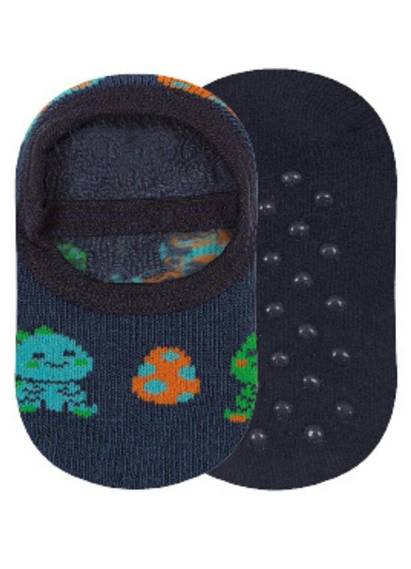 Rovitex - Meia Sapatilha Antiderrapante Menino Azul