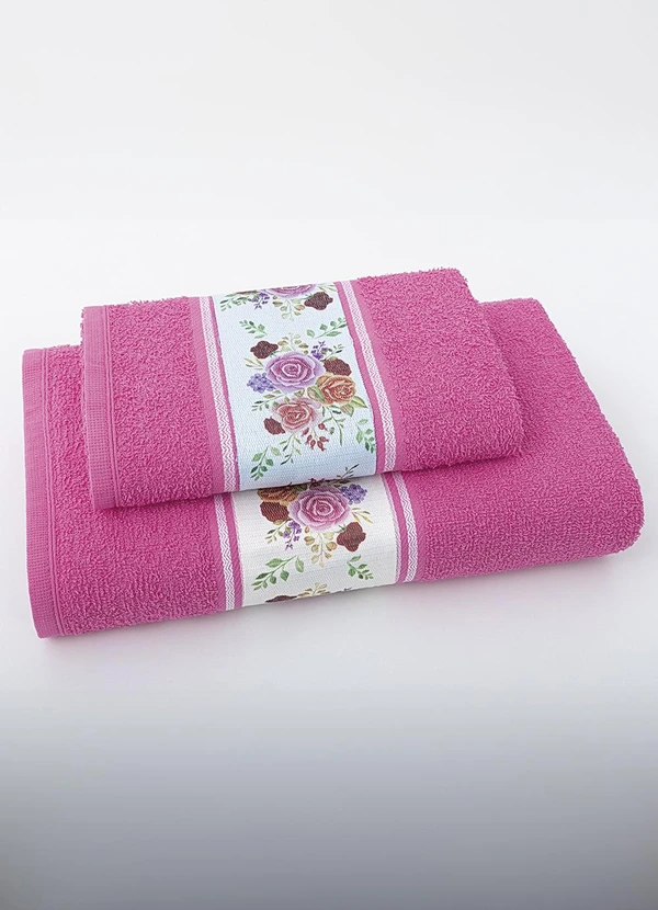 Lar e Lazer - Jogo de Toalha Banho Pink 2 Peças