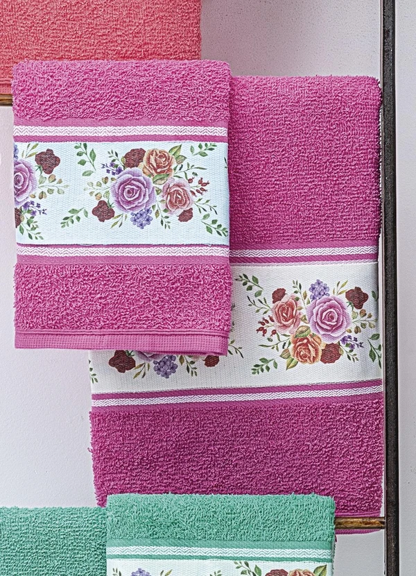 Lar e Lazer - Jogo de Toalha Banho Pink 2 Peças 2