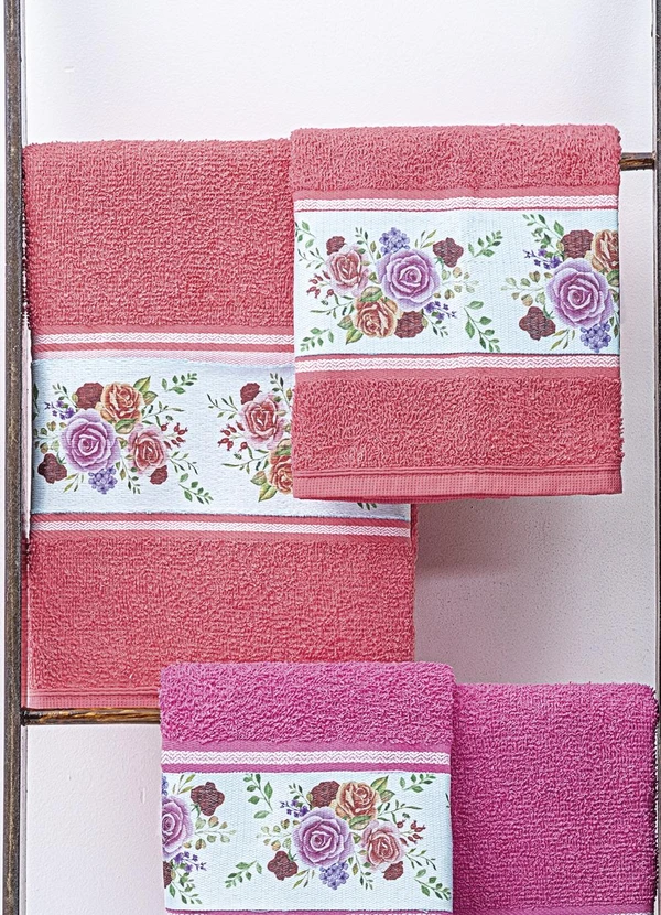 Lar e Lazer - Jogo de Toalha Banho Salmão 2 Peças 2