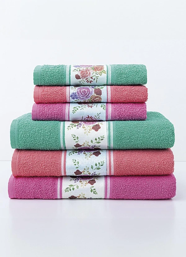 Lar e Lazer - Jogo de Toalha Banho Salmão 2 Peças 5