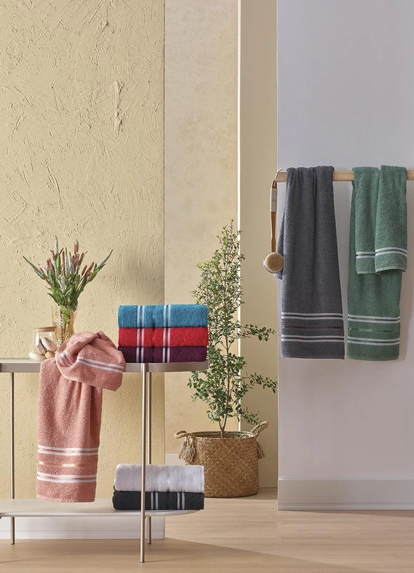 Lar e Lazer - Jogo de Toalha Charme Marsala 2 Peças 2