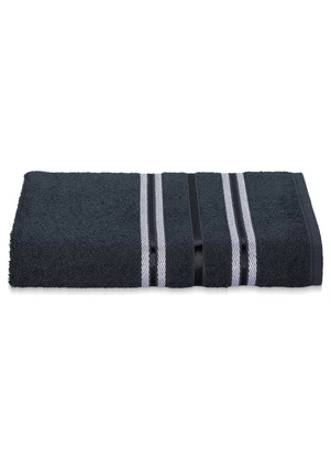 Lar e Lazer - Jogo de Toalha Charme Preta 2 Peças - LAR E LAZER