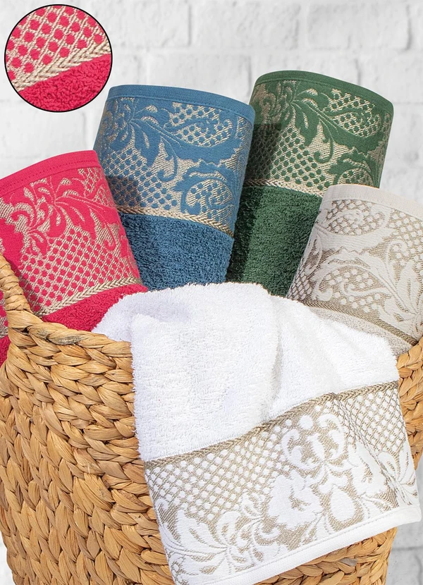 Lar e Lazer - Jogo de Toalhas Bordô 2 Peças