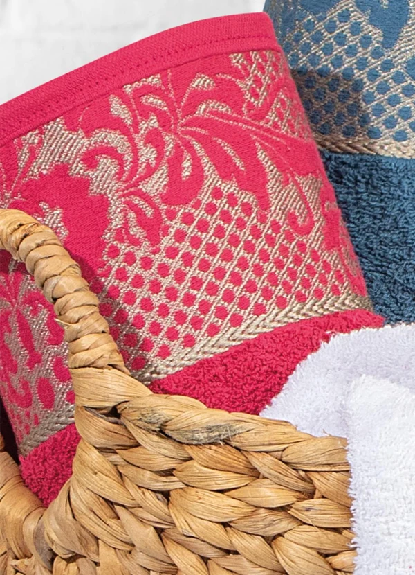 Lar e Lazer - Jogo de Toalhas Bordô 2 Peças 2