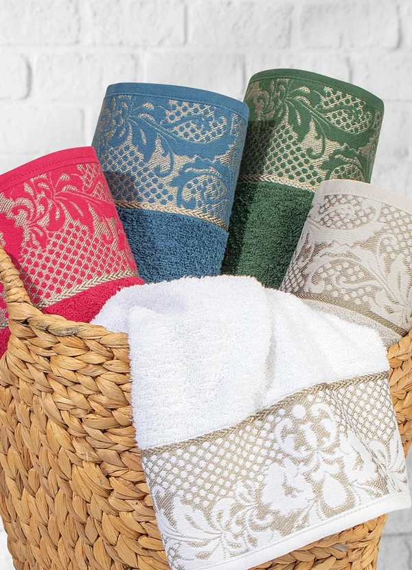 Lar e Lazer - Jogo de Toalhas Bordô 2 Peças 3