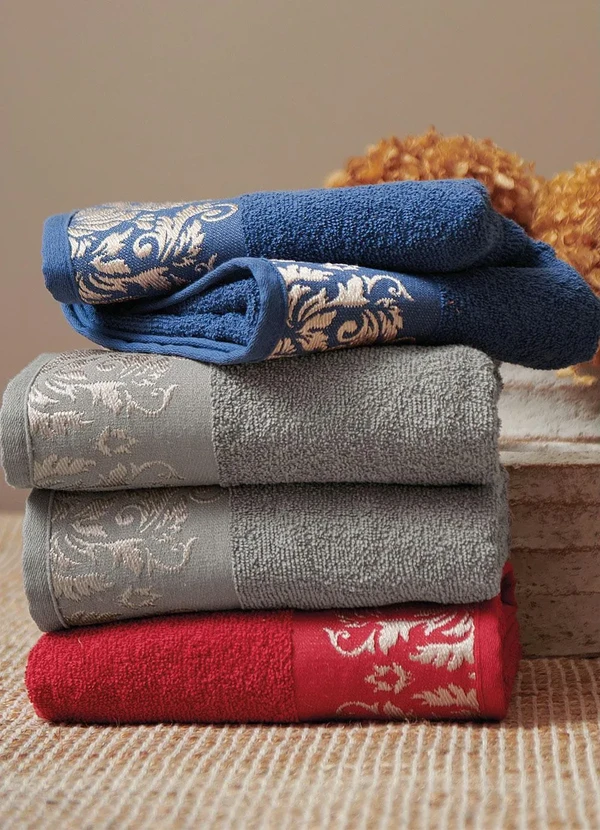 Lar e Lazer - Jogo de Toalhas Cinza 2 Peças 2