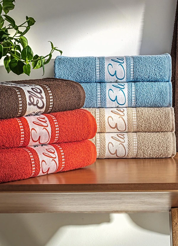 Lar e Lazer - Jogo de Toalhas Ele e Ela Azul 2 Peças 3