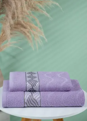 Lar e Lazer - Jogo de Toalhas Lilás 2 Peças - LAR E LAZER