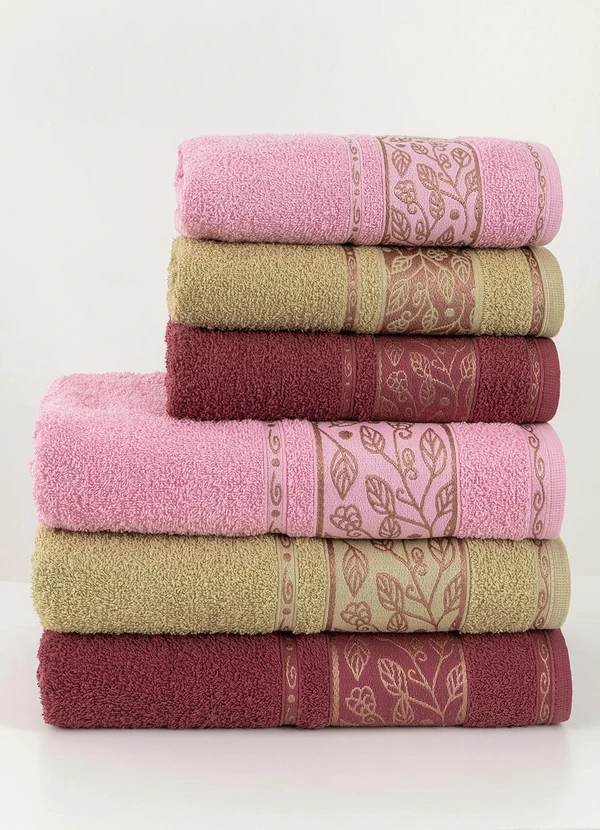 Lar e Lazer - Jogo de Toalhas Liss Bordô 2 Peças 2