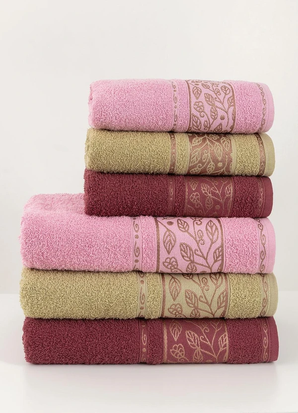 Lar e Lazer - Jogo de Toalhas Liss Rose2 Peças 2