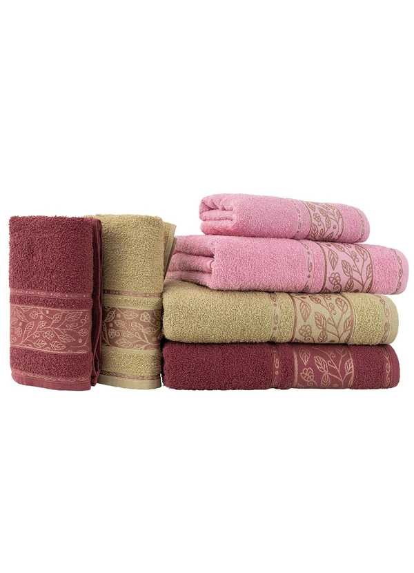 Lar e Lazer - Jogo de Toalhas Liss Rose2 Peças 4