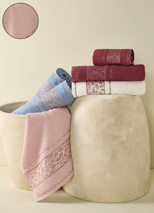 Lar e Lazer - Jogo de Toalhas Liss Rosa 2 Peças - LAR E LAZER