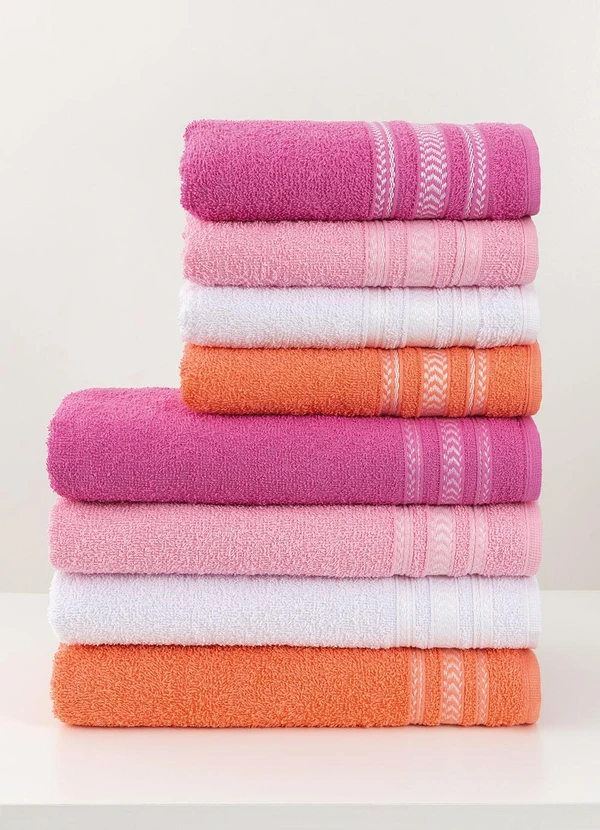 Lar e Lazer - Jogo de Toalhas Nápoles Branco 2 Peças 2