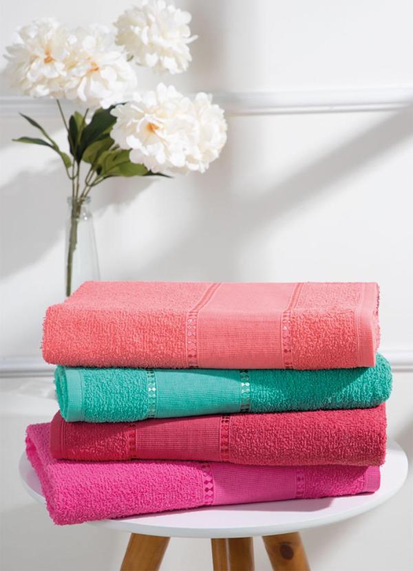 Lar e Lazer - Jogo de Toalhas Pink 2 Peças 2