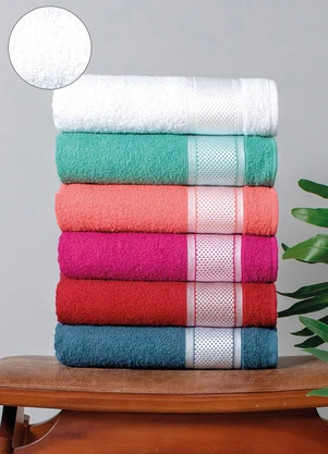 Lar e Lazer - Jogo de Toalhas Pixel Off White 2 Peças - LAR E LAZER