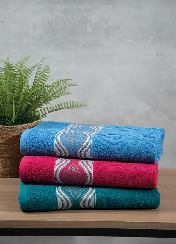 Lar e Lazer - Jogo de Toalhas Verde Escuro 2 Peças 2