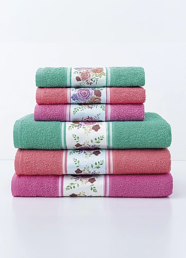 Lar e Lazer - Jogo Toalha de Banho Verde 2 Peças 3