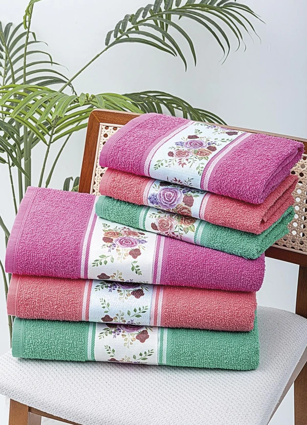 Lar e Lazer - Jogo Toalha de Banho Verde 2 Peças 4